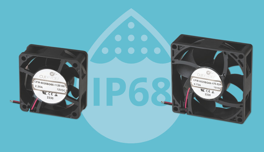 New IP68 Rated Models Added to CUI Devices’ Dc Fans Line